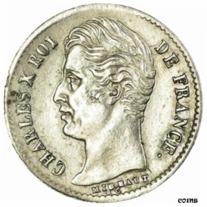 アンティークコイン Coin, France, Charles X, Franc, 1829, Rouen, AU Silver