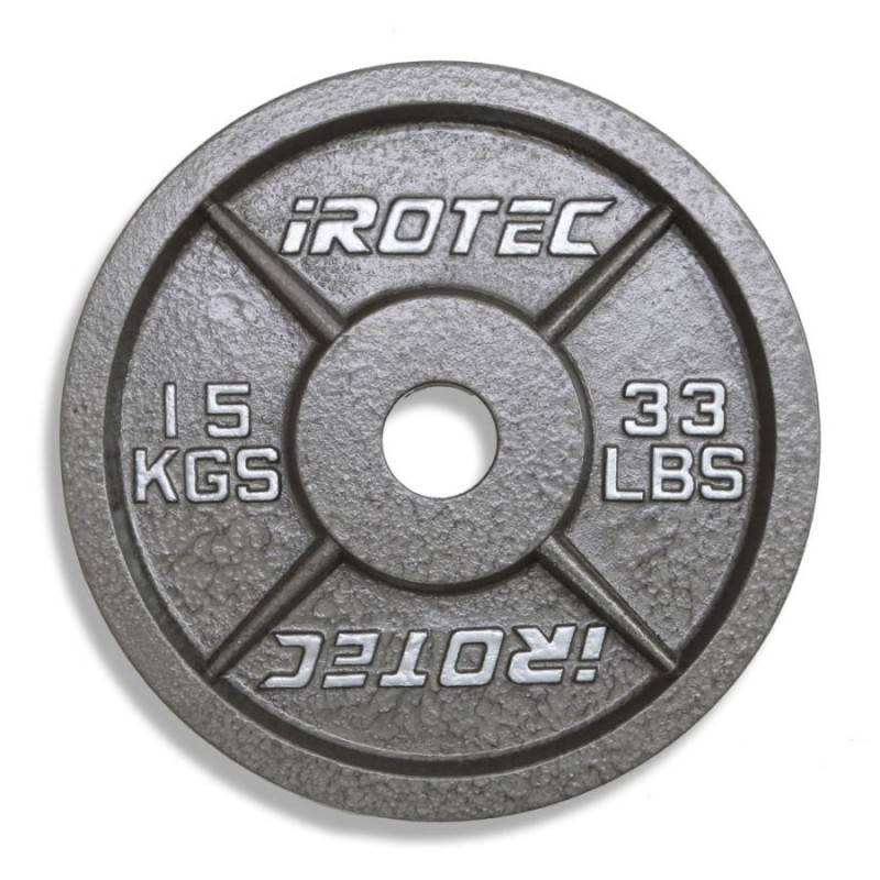 アイロテック IROTEC 15kg ダンベル バーベル プレート 【ラッピング