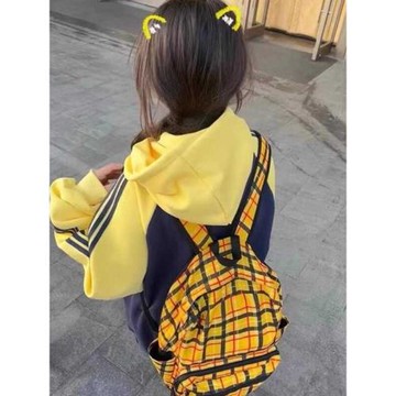 國潮牌美式三條杠連帽衛衣女2025爆款春秋季薄款oversize寬松外套