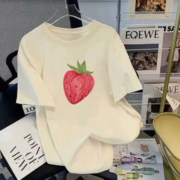 [韓國K.W.]韓國專櫃夏豔俏皮美式棉上衣(小香風/棉麻/亞麻/輕薄)