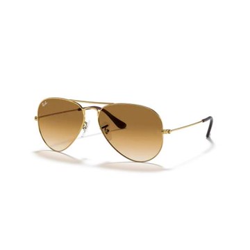 【RayBan】雷朋 飛行員太陽眼鏡 RB3025 001/51 飛官款墨鏡 金框/淺棕色鏡片