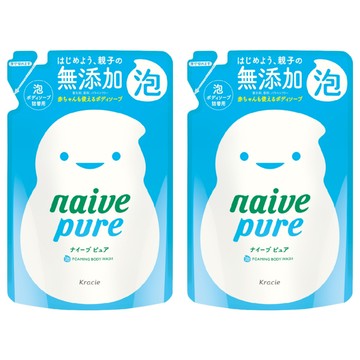 Kracie 葵緹亞 naive 娜艾菩 沐浴泡泡補充包 淨味  480ml  2包