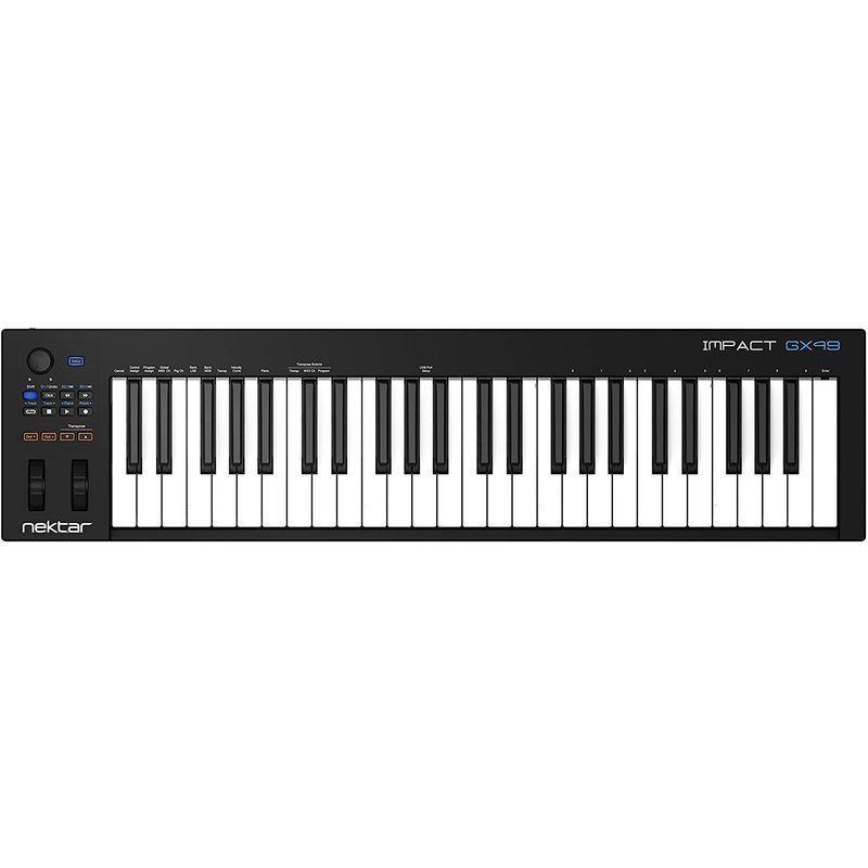 Nektar Technology IMPACT GX49 DAW連携MIDIキーボードコントローラー トランスポートボタン MIDIコント