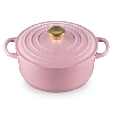 LE CREUSET 典藏圓鐵鍋 金頭  薔薇  1個  20cm