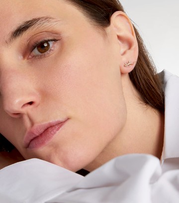 Sydney Evan Lizard 14kt gold (585/1000) stud earrings with diamonds