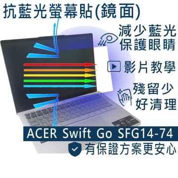 EZstick ACER Swift Go SFG14-74 系列適用 防藍光螢幕貼 DIY包膜