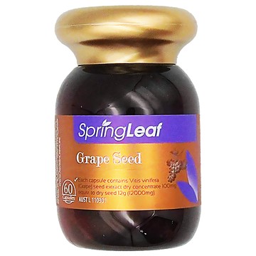 SpringLeaf 綠芙特級 澳洲120倍葡萄籽光采精萃膠囊 60粒/瓶  1瓶