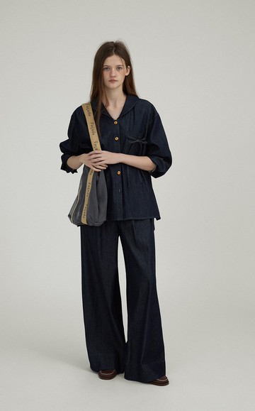 一眼心動 斜紋洗水復古牛仔襯衫