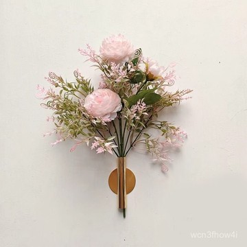 ✨臺灣有貨✨免運✨墻麵裝飾壁掛ins風仿真花假花免打孔掛件室內房間懸掛插花束墻飾 TOIK