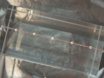 925 SILVER滿天星 6粒迷你小淡水珍珠2.5mm-精緻手鏈-玫瑰金