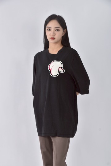 (L) philliplim棉質純棉黑色短袖上衣