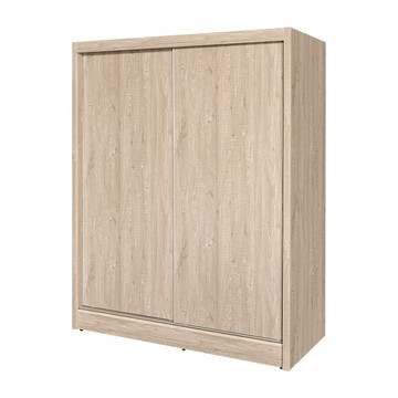 【Homelike】喜家居5x7尺推門衣櫃(梧桐色)(2311)