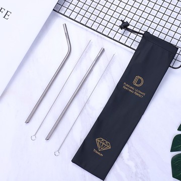 鑽石鈍角純鈦吸管【F】組