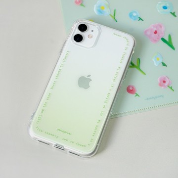 漸變色 透明手機殼-漸變綠