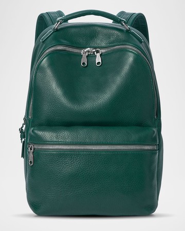 Men's Runwell Grained Leather Backpack