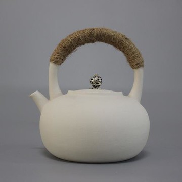 陶壺燒水煮茶壺泡茶煮水壺白泥戶外明火炭爐陶瓷無釉養生磨砂銚壺