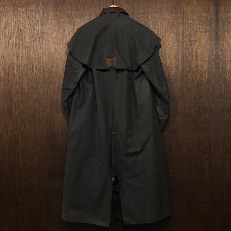 Backhouse Barbour Oild Cotton Stockman's Riding Coat Black バック