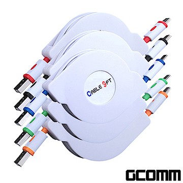 GCOMM micro-USB 1.8米強固型充電傳輸伸縮扁線