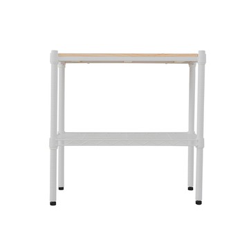 展示架/倉庫架/實木層架 松木 60x30x60公分 二層烤漆白收納層架 dayneeds