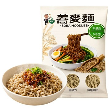 蘇伯 蕎麥麵 台灣生產 蕎麥麵80g 低脂 健身 非油炸 乾拌麵 快煮