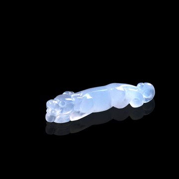 【合家歡】冰種翡翠巧雕合獾擺飾擺件 | 天然緬甸翡翠A貨 | 送禮