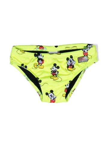 MC2 Saint Barth Kids - graphic-print swim trunks - kids - Polyester/Polyamide/Elastane/Elastane - 2 yrs - Yellow