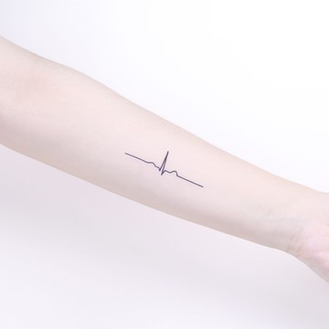 刺青紋身貼紙 / 心跳 線條 Surprise Tattoos