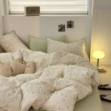 A類母嬰級兔子全棉四件套柔軟雙層紗被套床單床包款床上用品親膚