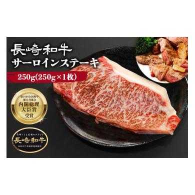 ふるさと納税 長崎県 雲仙市 肉 長崎和牛 サーロイン ステーキ 250g×1枚 牛肉 極上 赤身 国産牛肉 バーベキュー 冷凍   サンクスラボ   長崎県 雲仙市