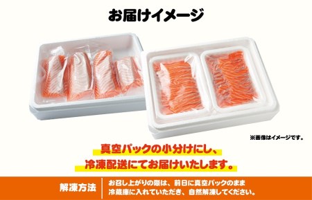 アトランティックサーモン 合計2kg（スライス1kg・柵1kg）期間限定