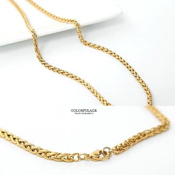 鋼鍊 金色圓蕭邦項鍊【NB887】抗過敏/氧化