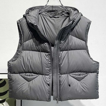 現貨+預購 真羽絨90%鴨絨羽絨外套-高奢泡芙感連帽坎肩外穿加厚背心女夾克3色74jx3【獨家進口】【米蘭精品】