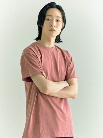 E FITCHBRUG RED Pigment Pink Red Short Sleeve Tee