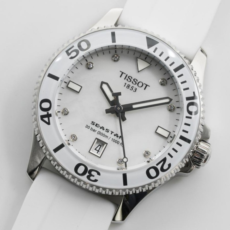 TISSOT SEASTAR 1000 ホワイト36mm クォーツ　男女兼用 Tissot Sea Star 1000 White Mother Of Pearl, 36 mm