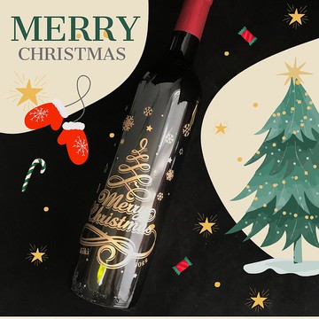 聖誕禮物|Merry Christmas 訂製紅酒禮物客製化雕刻