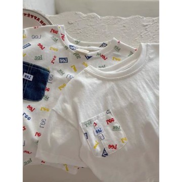 100%純棉夏季新款男女中大小兒.童寶寶卡通帥氣短袖T.恤上衣服