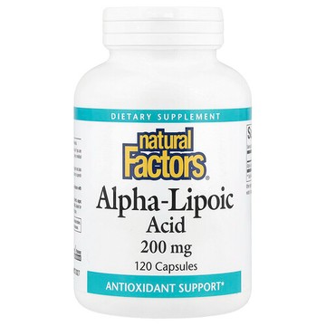 Natural Factors, α-硫辛酸，200 毫克，120 粒膠囊