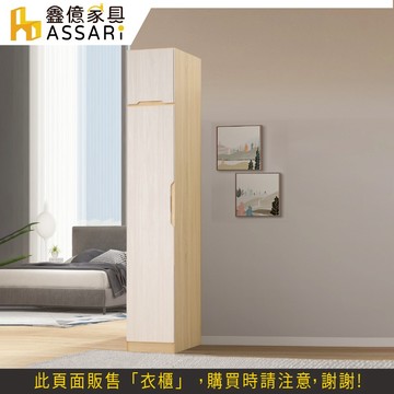 ASSARI-泰利1.4尺雙吊加高衣櫃(寬41x深57x高244cm)