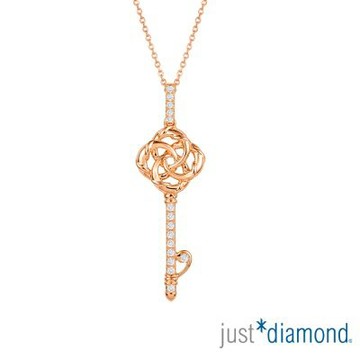 【Just Diamond】光之鑰-花漾 鑽石吊墜(不含鍊)