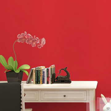 WA. WALL ART 防水自黏壁紙 PVC材質 簡約素色磨砂表面  300 x 60cm  艷紅色