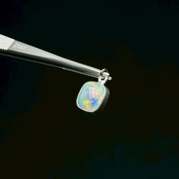 衣索比亞蛋白石｜ Opal 純銀手工包框 圖桑帶回 天然石項鍊 S25AP16-007