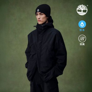 Timberland 男款黑色Winnick防水三合一外套|A69F2001