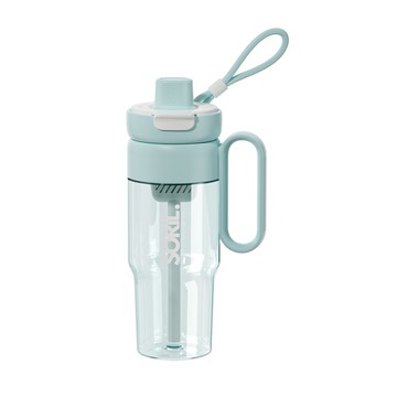 SORIL小帽防塵蓋吸管杯850ml-冰川藍