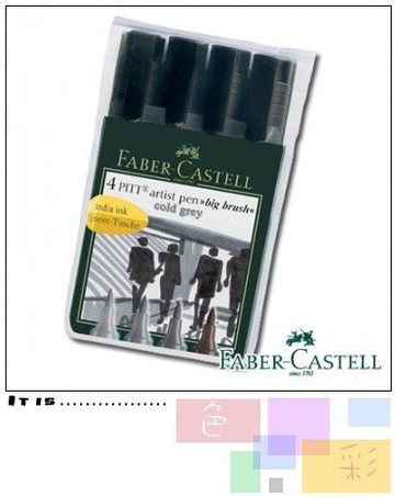 Faber-Castell 冷灰色4支入藝術筆JUMBO