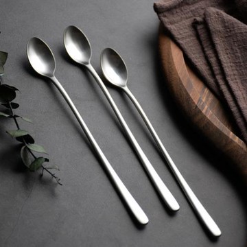 Purfi Perli 304不銹鋼 長柄攪拌勺 咖啡攪拌勺 長冰勺 砂光質感