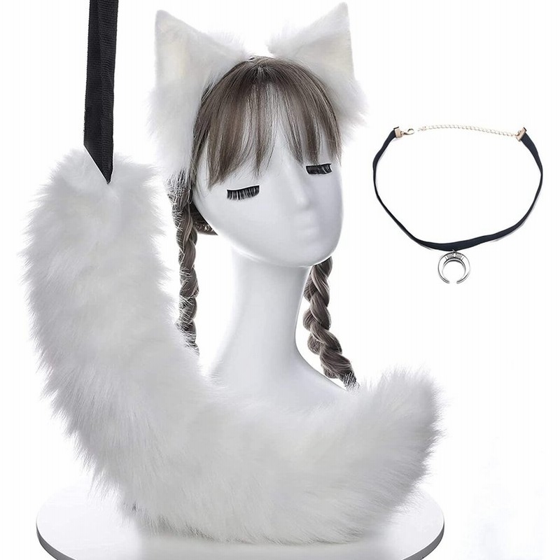 きつね しっぽ 猫耳 カチューシャ チョーカー コスプレ小道具 3点セット 狐耳 狼 尻尾 アクセサリー スプレ コスチューム 用 衣装 仮装 変装 通販 Lineポイント最大get Lineショッピング