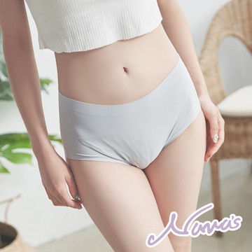【露娜斯】迷情之戀。無痕透氣洞洞布中腰三角內褲【灰/膚/黑】 P2391