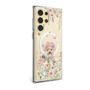 Samsung S25/S24S23系列 輕薄軍規防摔磁吸手機殼-花草約克夏