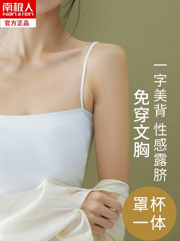 吊帶背心女夏季薄款外穿上衣內搭網紅爆款帶胸墊別致抹胸內衣裹胸