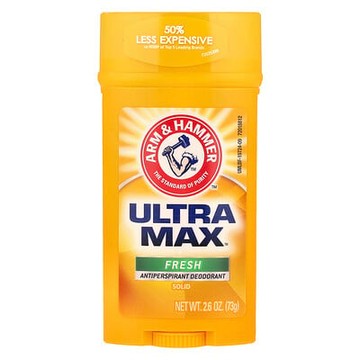 Arm & Hammer, UltraMax™，固體止汗淨味劑，清新，2.6 盎司（73 克）